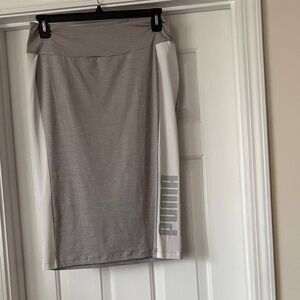 Puma Women's Gray and White Pencil Skirt